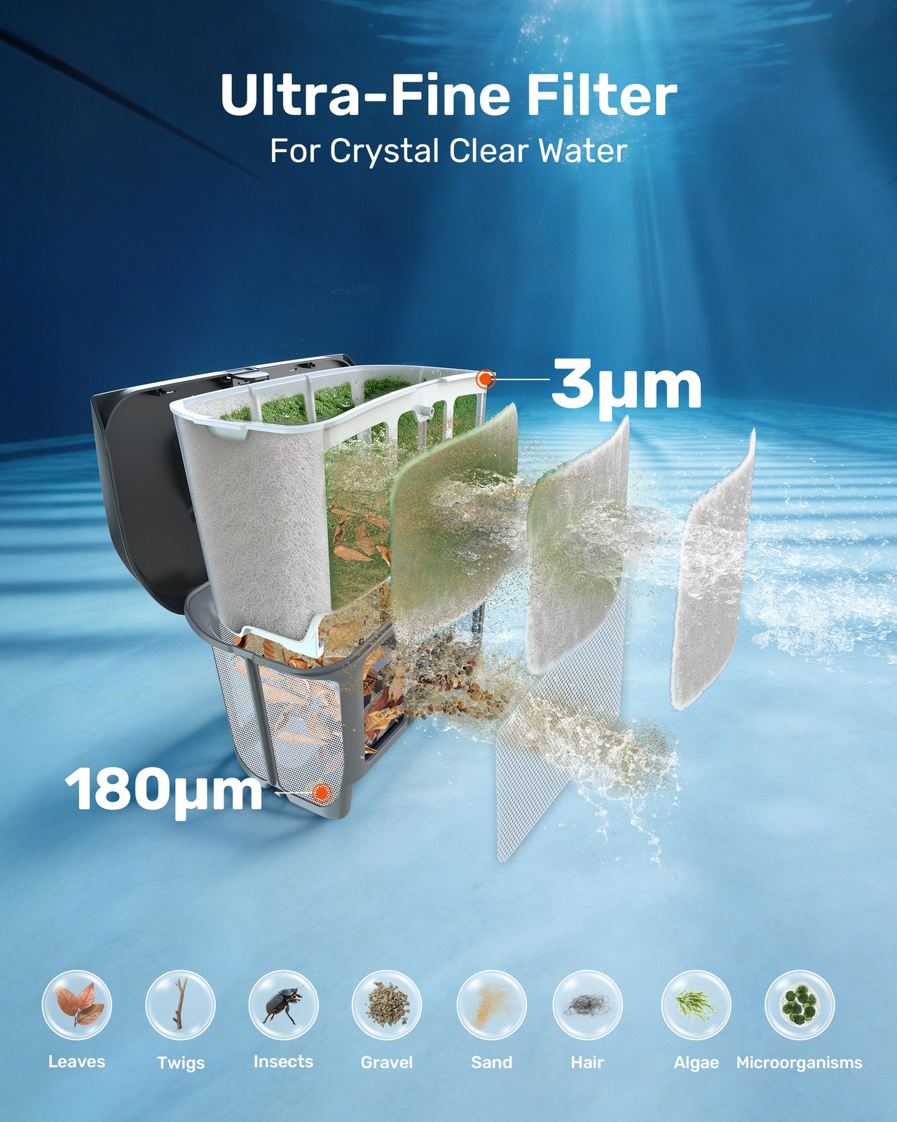 Gosvor Pool cleaner robot,150-Min Battery Life for Smart Mode,with APP LiteVacG1