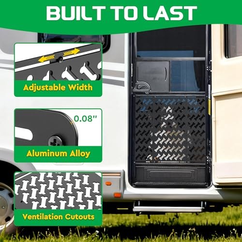 Rv Screen Door Protector for Dogs, Adjustable 17-32&Prime; Heavy Duty Aluminum Bone