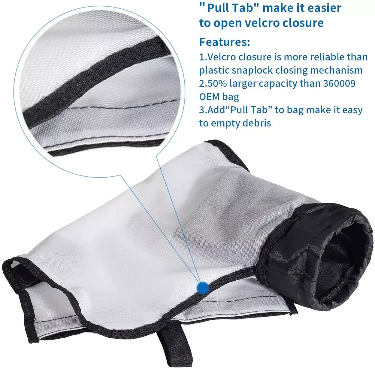 360240 Pool Cleaners Debris Bag for Pentair Kreepy Krauly Racer 360228 LS 360…