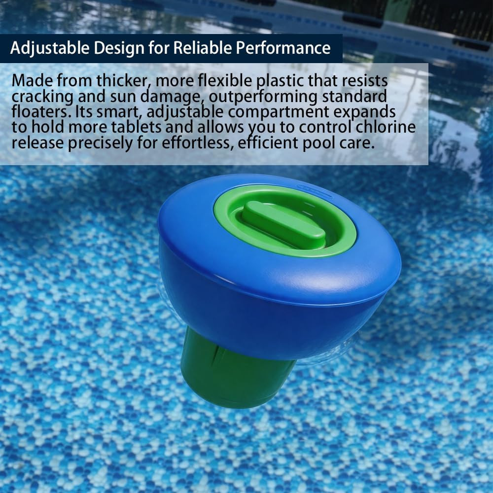 Ultimate Pool Maintenance Kit: Skimmer, Brushes & Chlorine Dispenser (5.01ft)