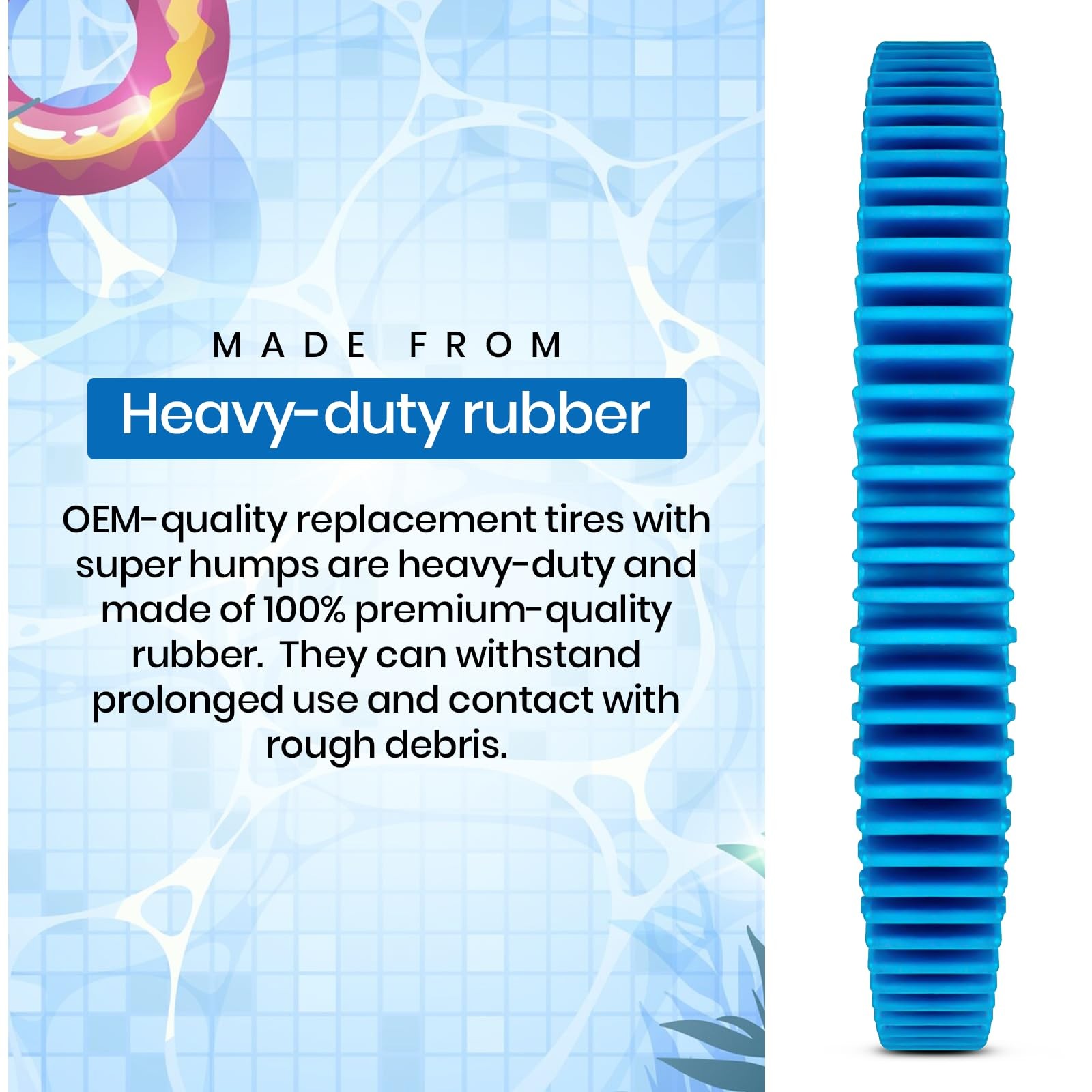 AR-PRO 2-Pack Replacement Tires for Pool Cleaners [2 pack]