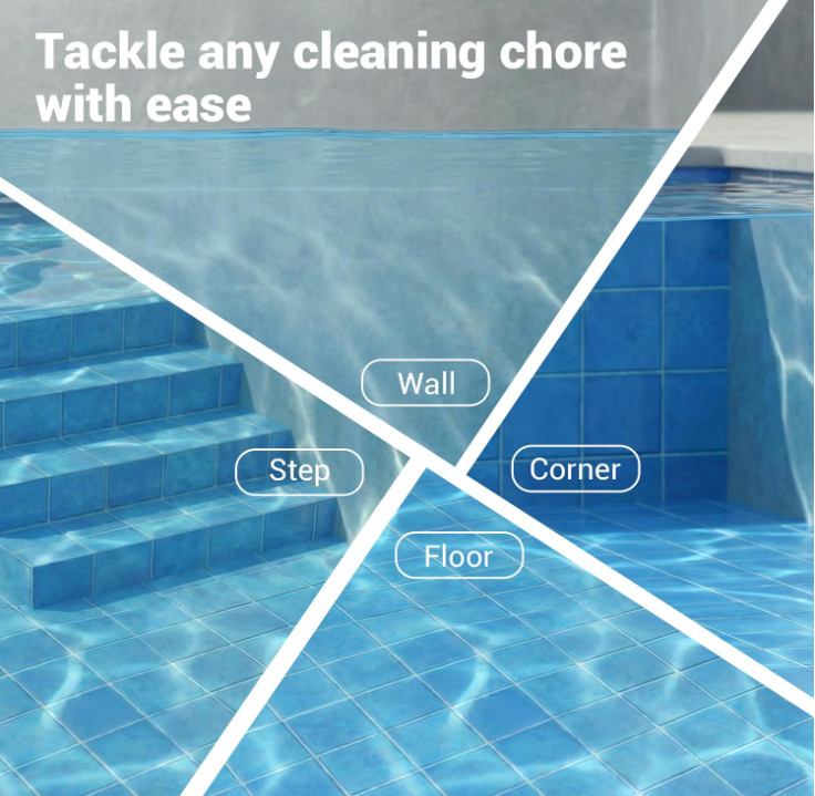 Aspiradora Spa Piscina Inalámbrica con 2 Cepillos para Arena y Residuos, Nuevo
