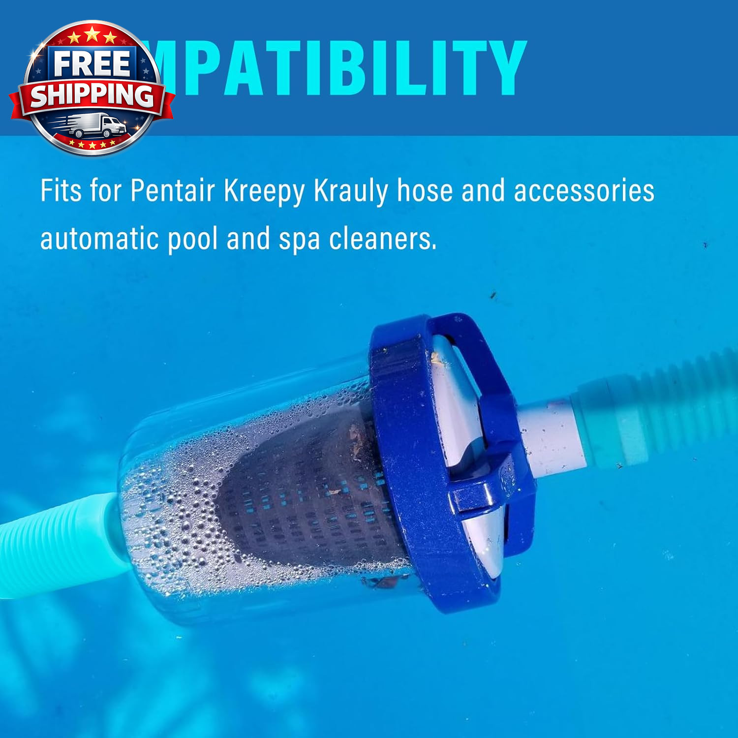 K21241B Female/Female Hose Section Replacement for Pentair Kreepy Krauly Automat