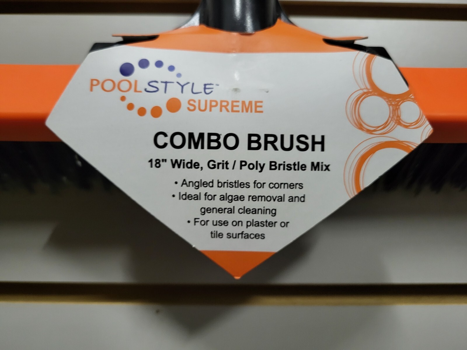 POOLSTYLE Supreme Combo Flex Brush PSL400667 Grit/Poly Bristles Pool Brush 18&Prime;