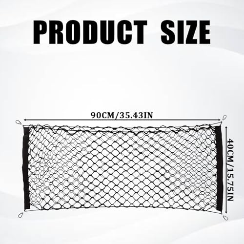 Car Cargo Nets Trunk Organizer, Adjustable Elastic Storage 35.4 x 15.7 Inch