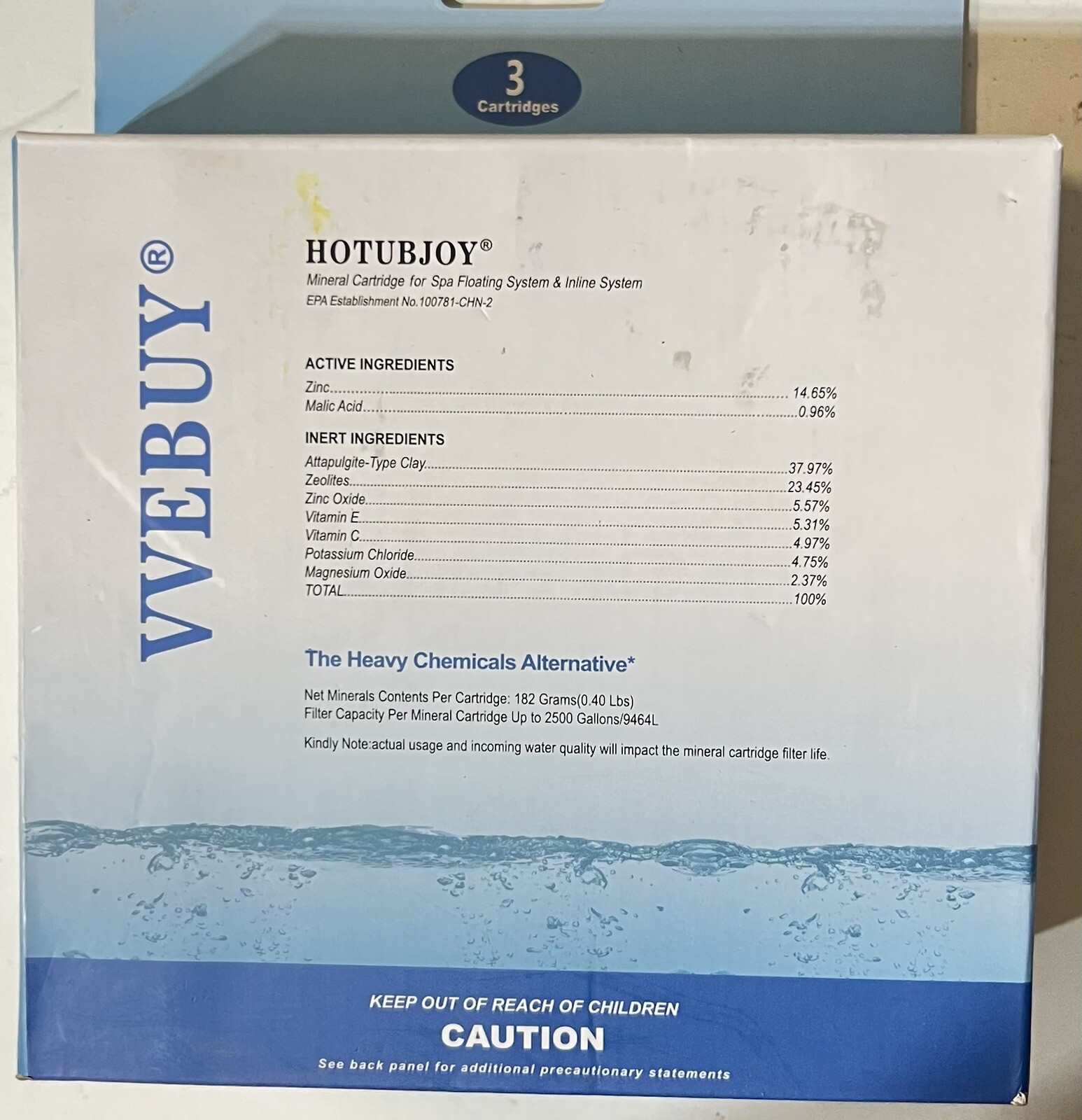 HotTubJoy Mineral Ion Cartridge Filters Brings Crystal Clean Water- 3 Pack