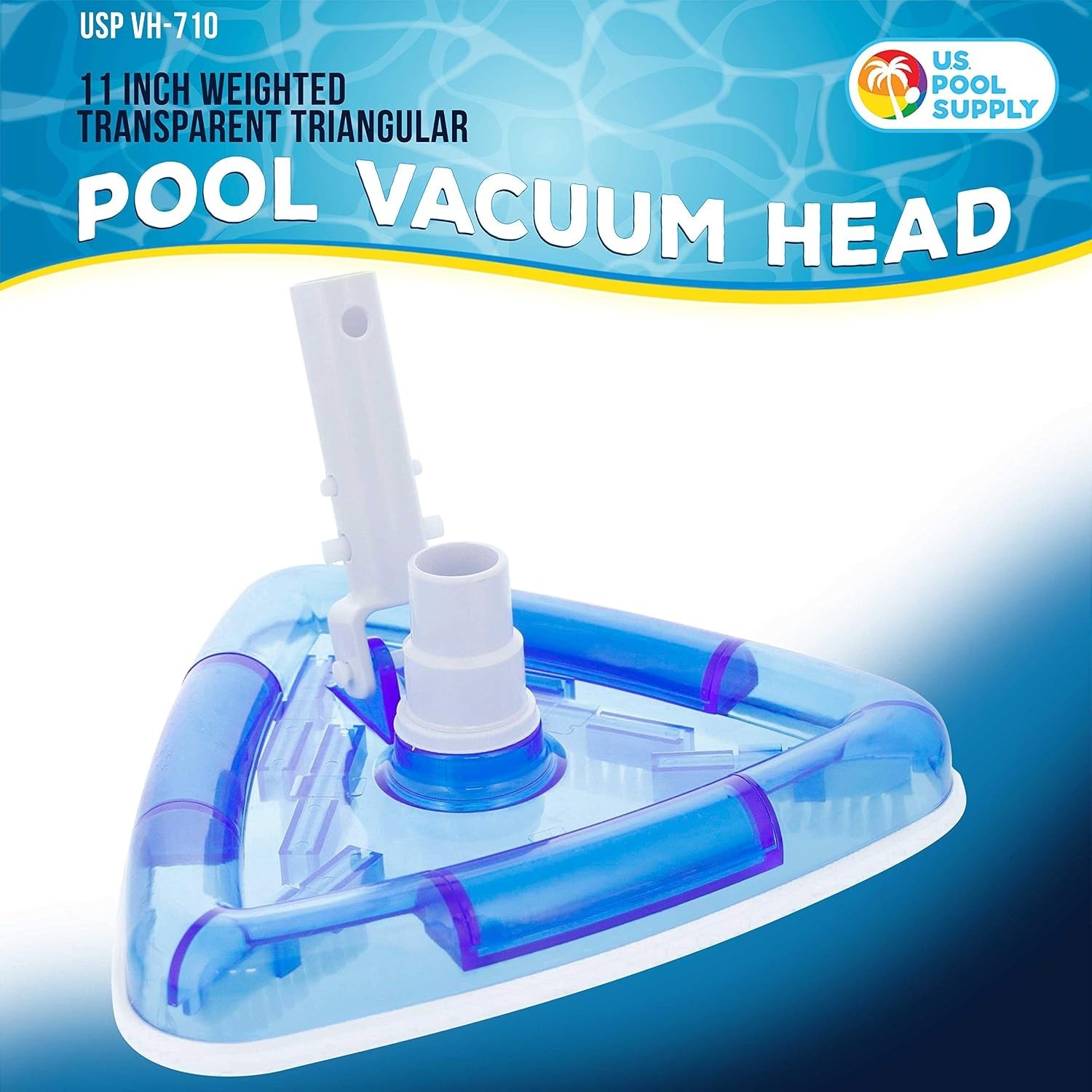 EZ Clip Handle Pool Vacuum Head with Swivel Connection for 1-1/4 and 1-1/2 Hose