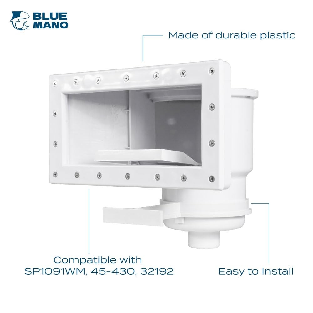 Wide Mouth Above Ground Pool Skimmer Complete Kit, Replacement for SP1091WM D…