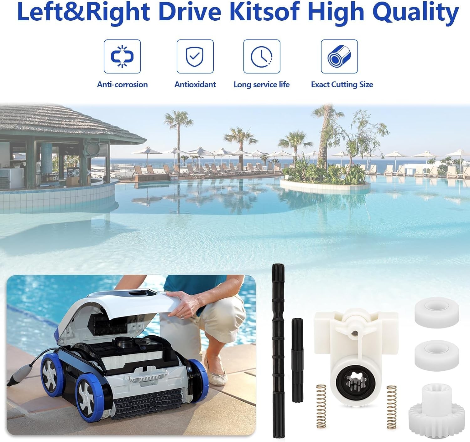 360289 Left Drive Kit & 360290 Right Drive Kit Pool Cleaner Bearings Tune up Kit