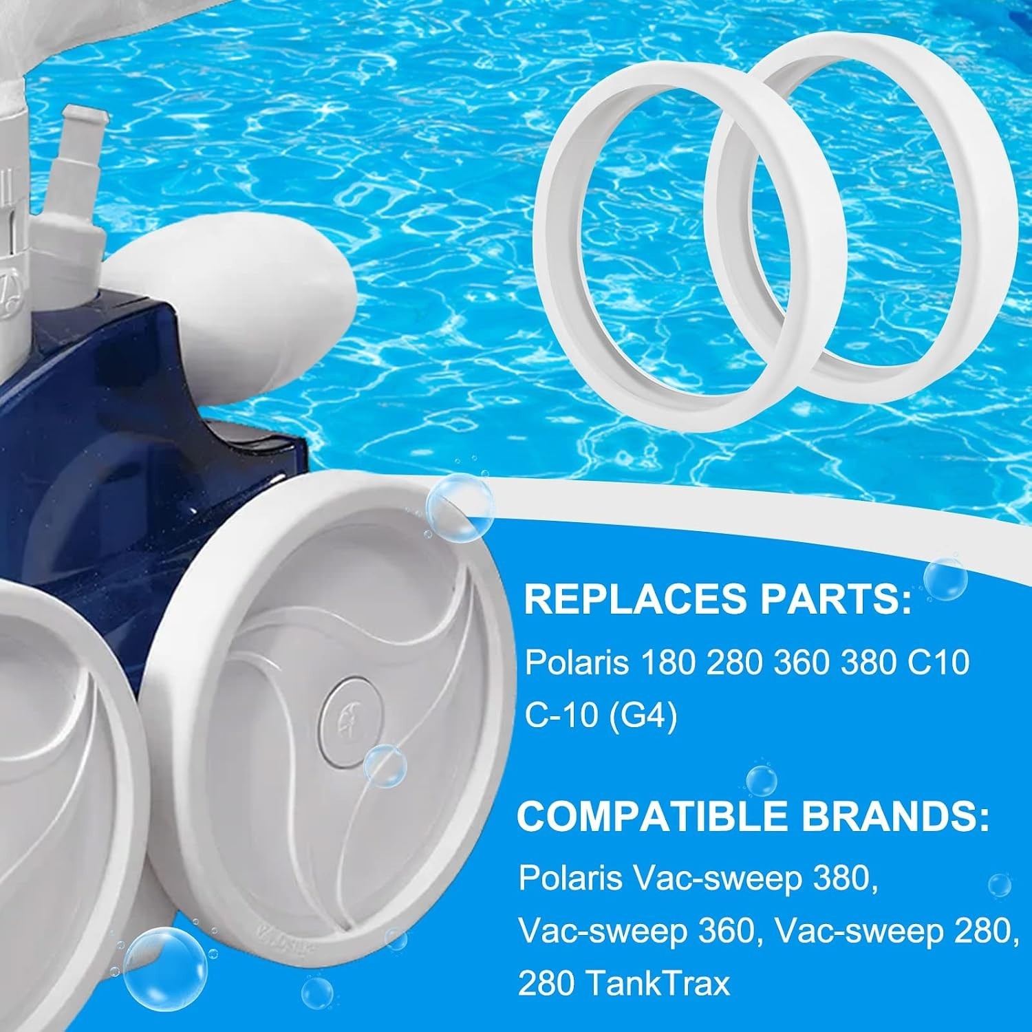 Compatible Replacement Tires for Polaris Vac-Sweep Models – High Quality & Safe