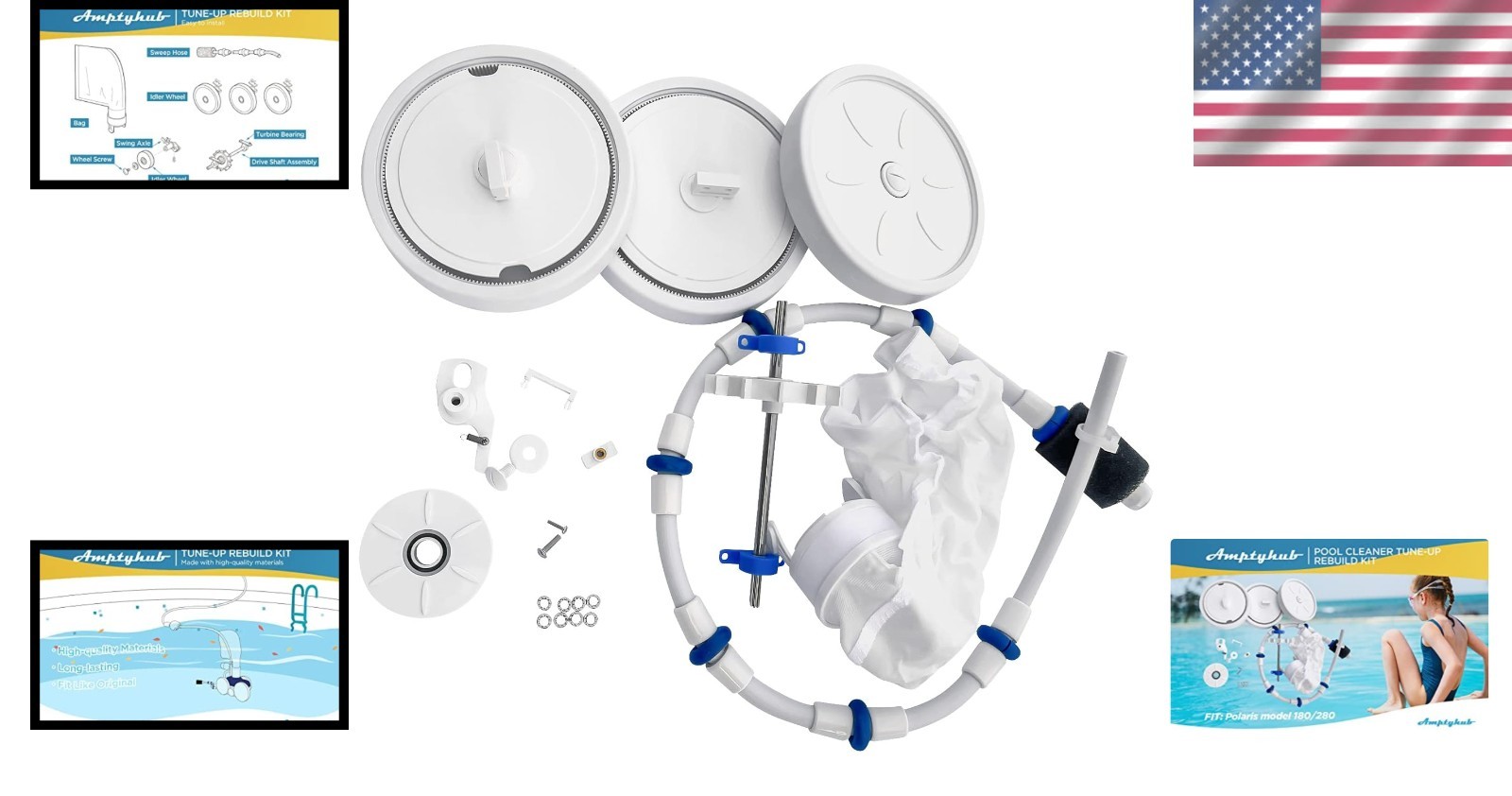 Easy-to-Install Zodiac Polaris Repair Kit for 180 & 280 Cleaners – Complete Set