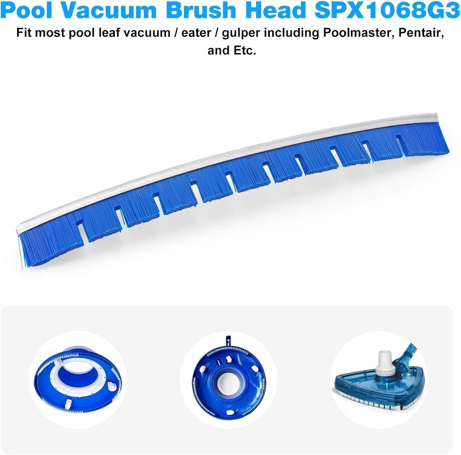 Pool Vacuum Brush Head Replacement for Hayward SP1068 SP1069 3 Pack
