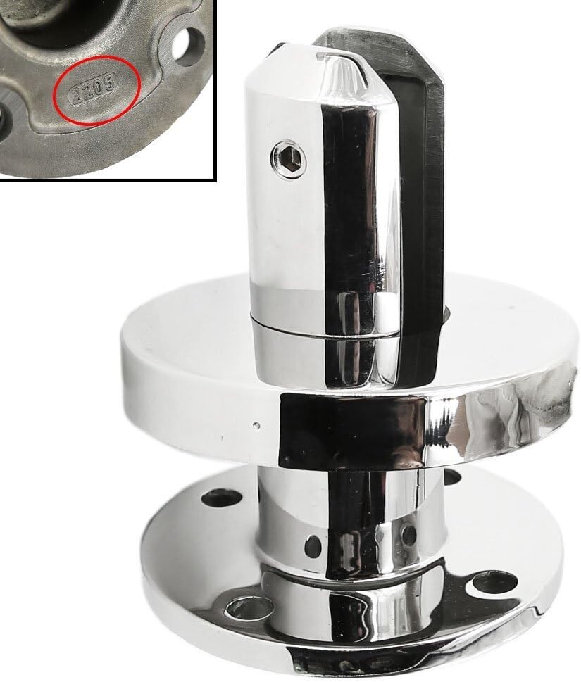 Stainless Steel 2205 Grade Round Frameless Swimming Pool Windscreen Glass Clamp
