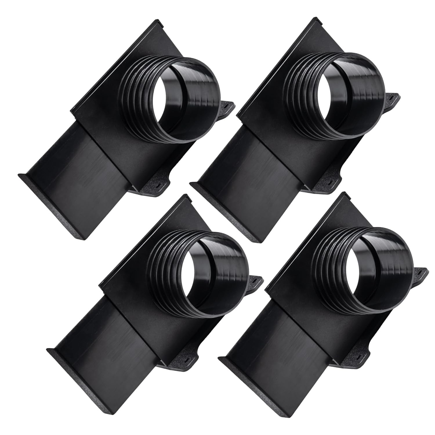 POWERTEC 70358-P4 4&Prime; Wall Mounting Threaded Blast Gate w/ Bracket Dust Coll.