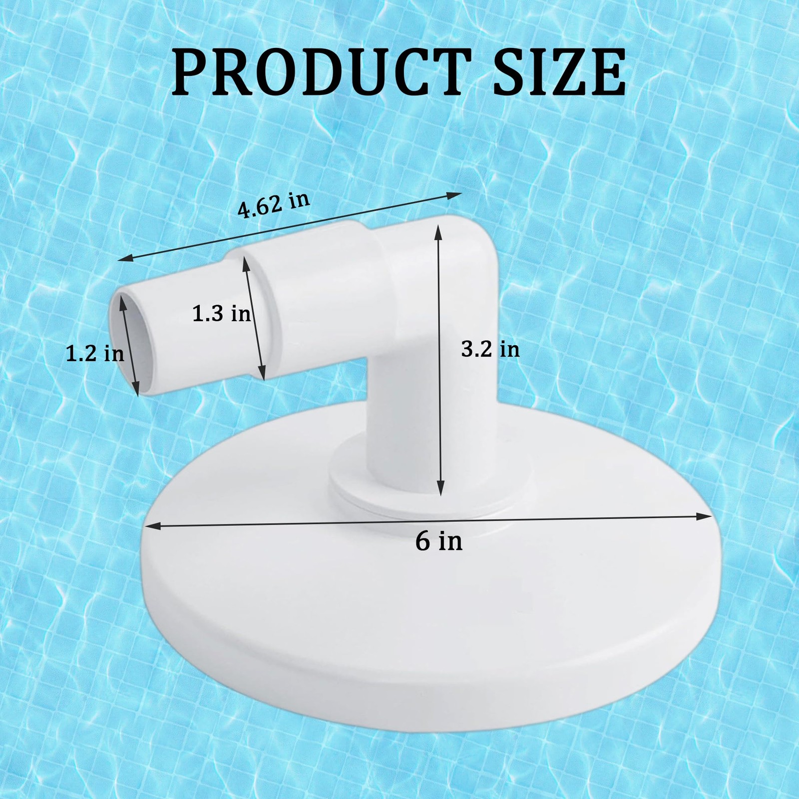 6&Prime; Pool Skimmer Vacuum Plate for AboveGround Pools with Hose Adapter