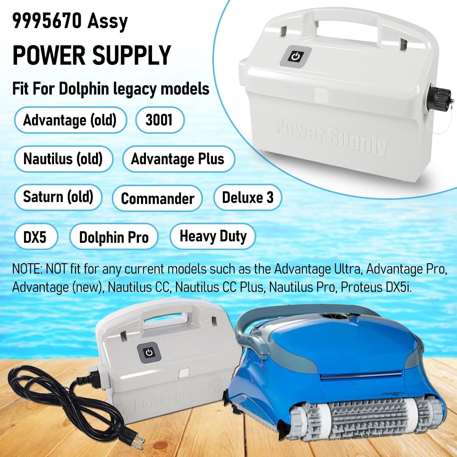 9995670-US-ASSY Power Supply for Dolphin Advantage (Old), Deluxe 3, DX5, Pool In