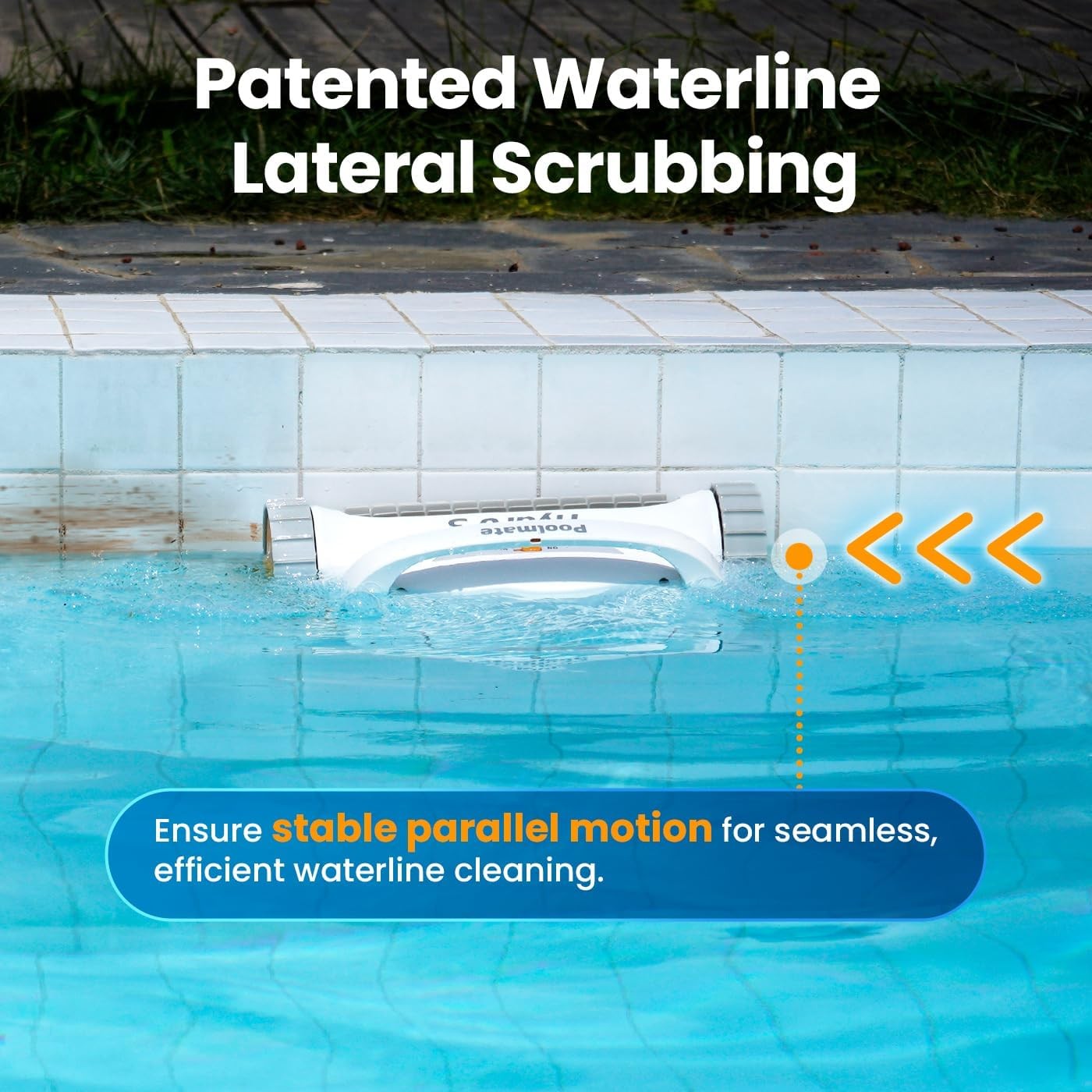 Poolmate Hydro 3 Robotic Pool Cleaner for Inground/Above Ground LightYellow