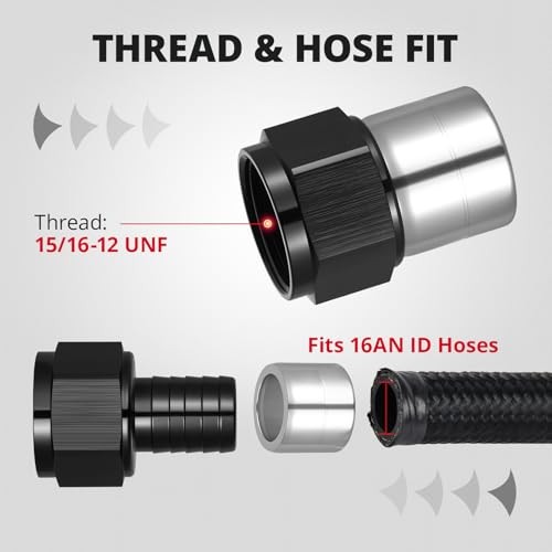 Crimp Swivel Hose End Fitting for CPE Braided Hose 16AN Straight