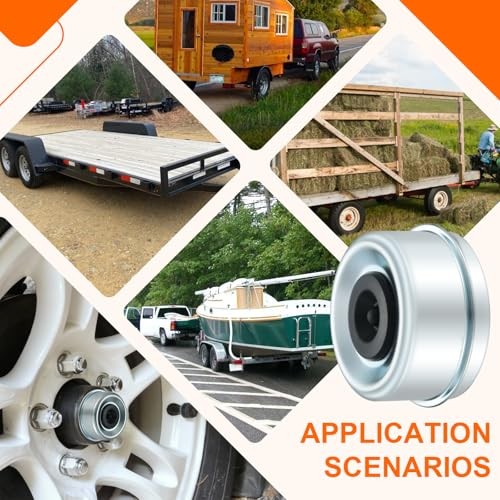 4 Pack 2.72&Prime; Trailer Hub Dust Caps Trailer Axle Wheel Hubs for 7000–8000 lb