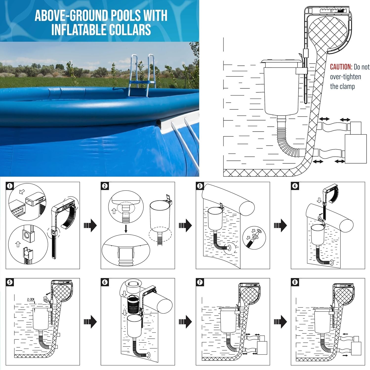 Pool Skimmer – above Ground Pool Skimmer, Floating Surface Skimmer, Accessories