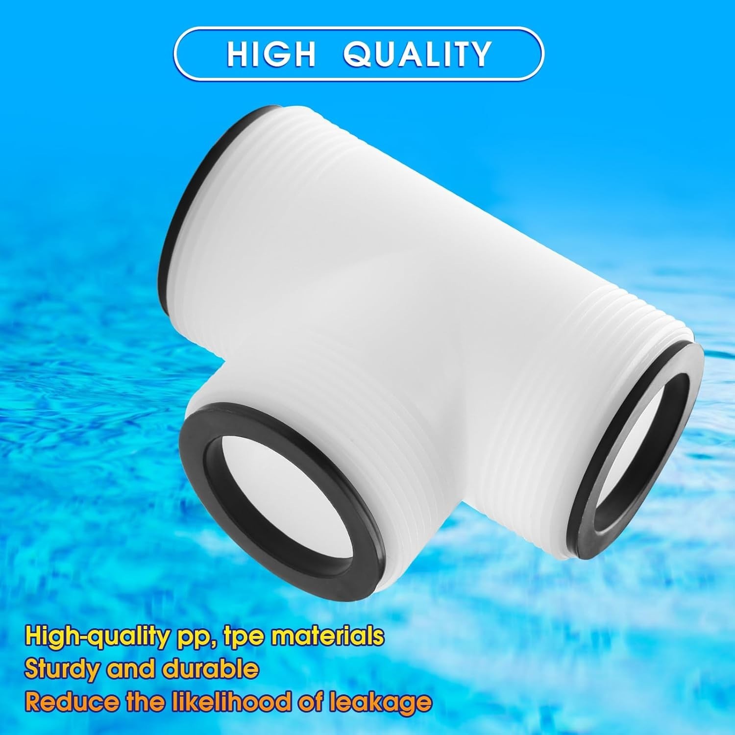 Txdiyifu 1.5&Prime; to Pool Hose T Splitter Connector for Intex and White
