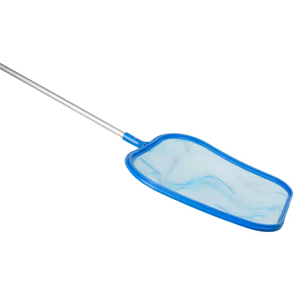 Swimming Pool and Spa Leaf Skimmer with 4 Ft. 2-Piece Pole