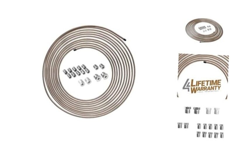 Copper Nickel Brake Line Replacement Kit – 3/16&Prime; x 25 ft – Inverted Pack of 1