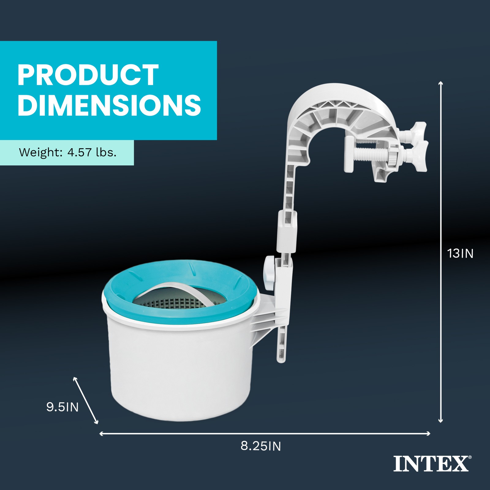 Intex 800 GPH+ Wall-Mounted Swimming Pool Surface Automatic Skimmer (Open Box)