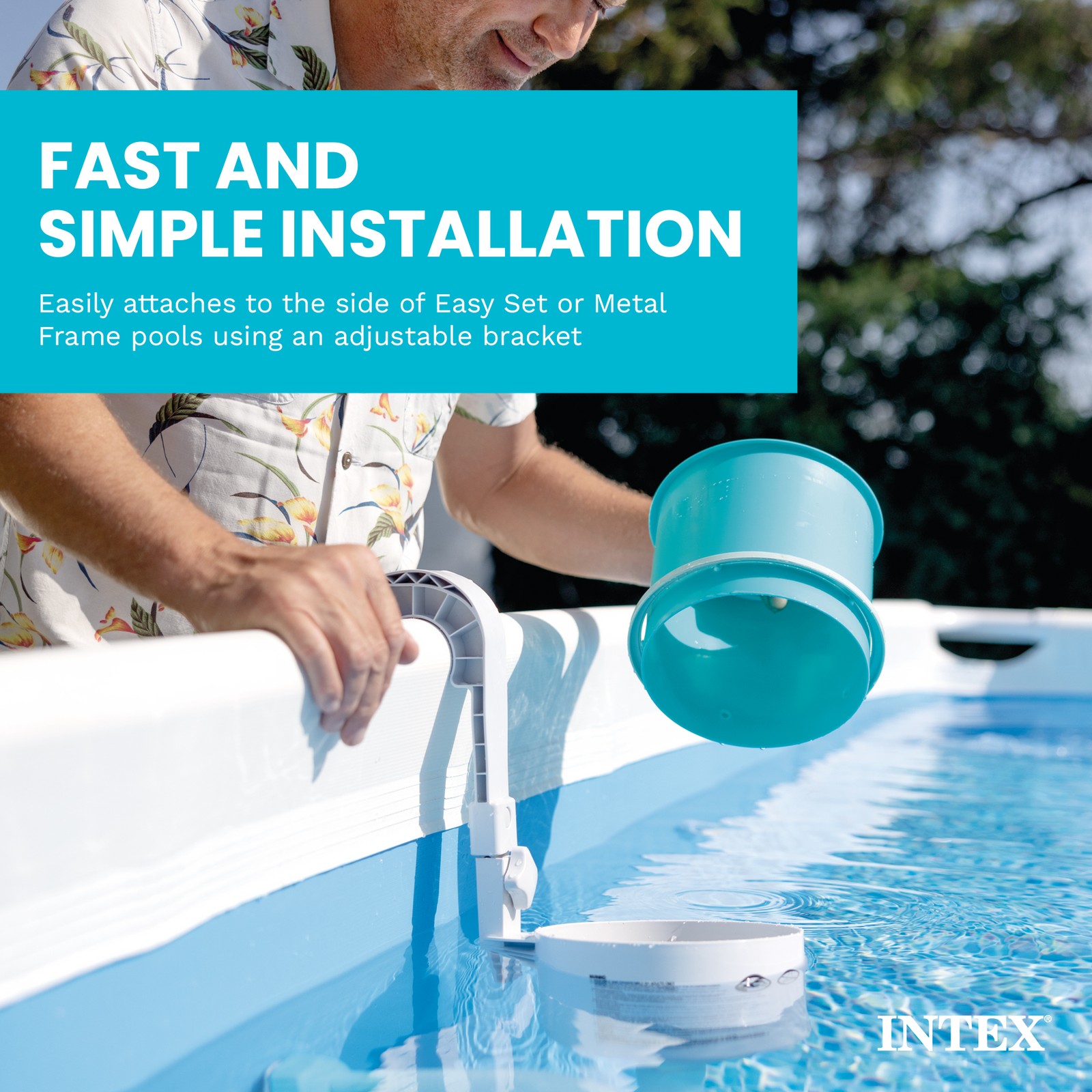 Intex 800 GPH+ Wall-Mounted Swimming Pool Surface Automatic Skimmer (Open Box)