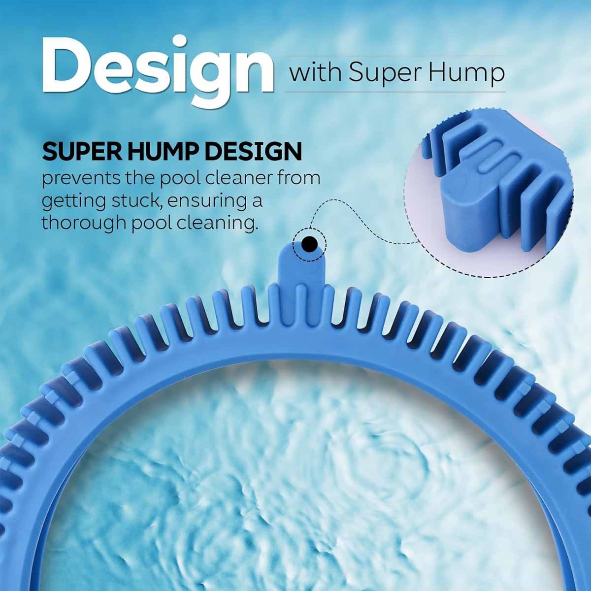 2 Pack 896584000-143 Blue Front Tire Kit with Super Hump, Pool Cleaner Tires