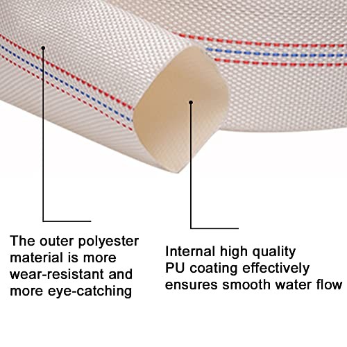 3 Inch x Length Swimming Pool Backwash Hose, PVC Lay-Flat 3 Inch ID 26.2 Feet