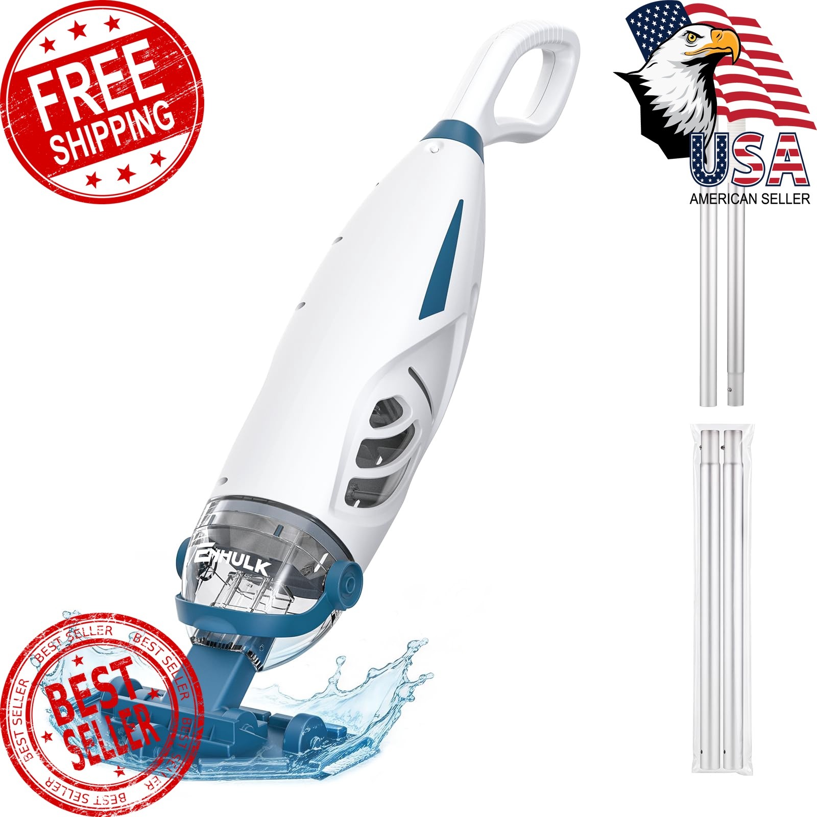 Enhulk PC68 Cordless Pool Vacuum 26.5 GPM 1H Runtime