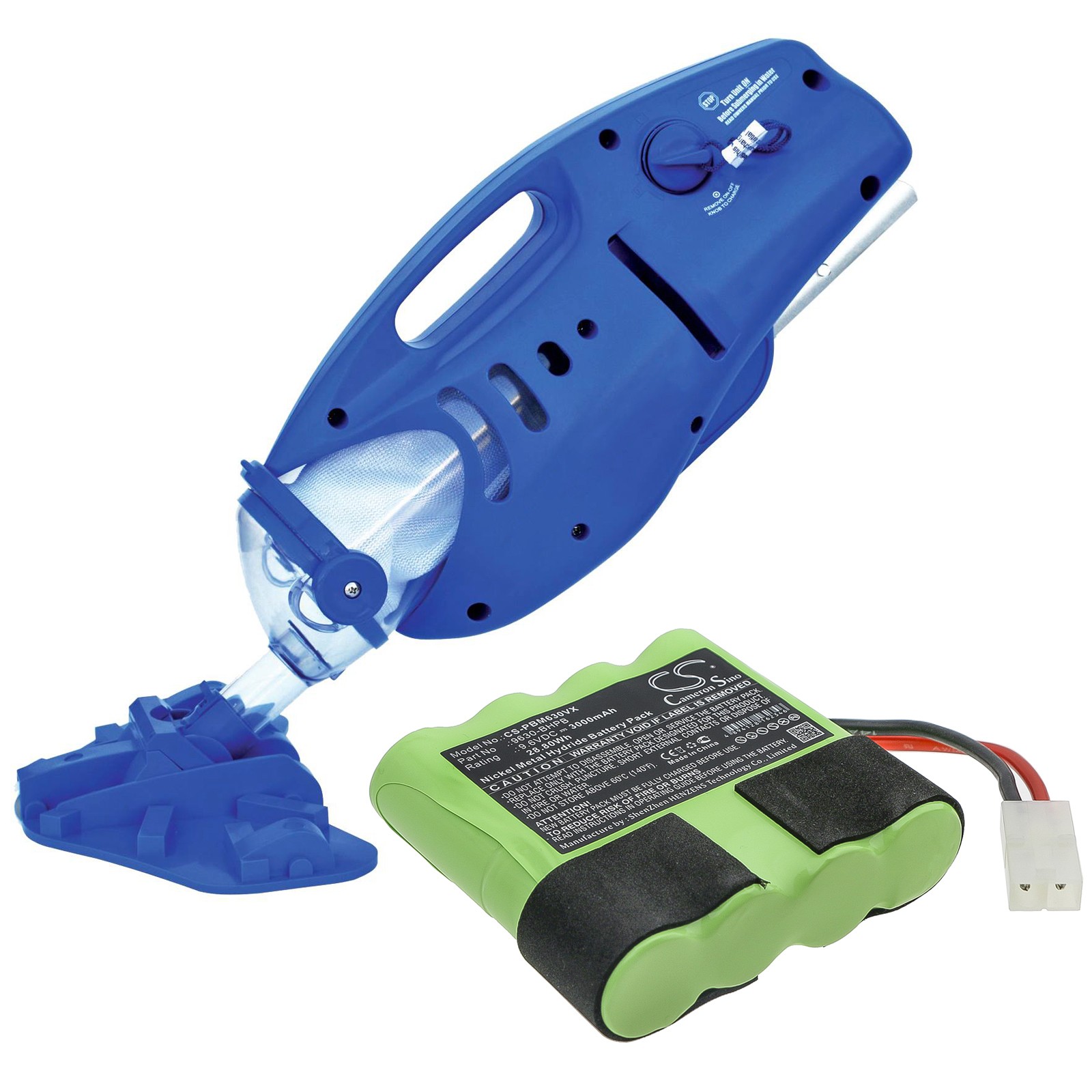 Battery for Water Tech Pool Blaster Max CG 9630-BHPB Vacuum CS-PBM630VX 3000mAh