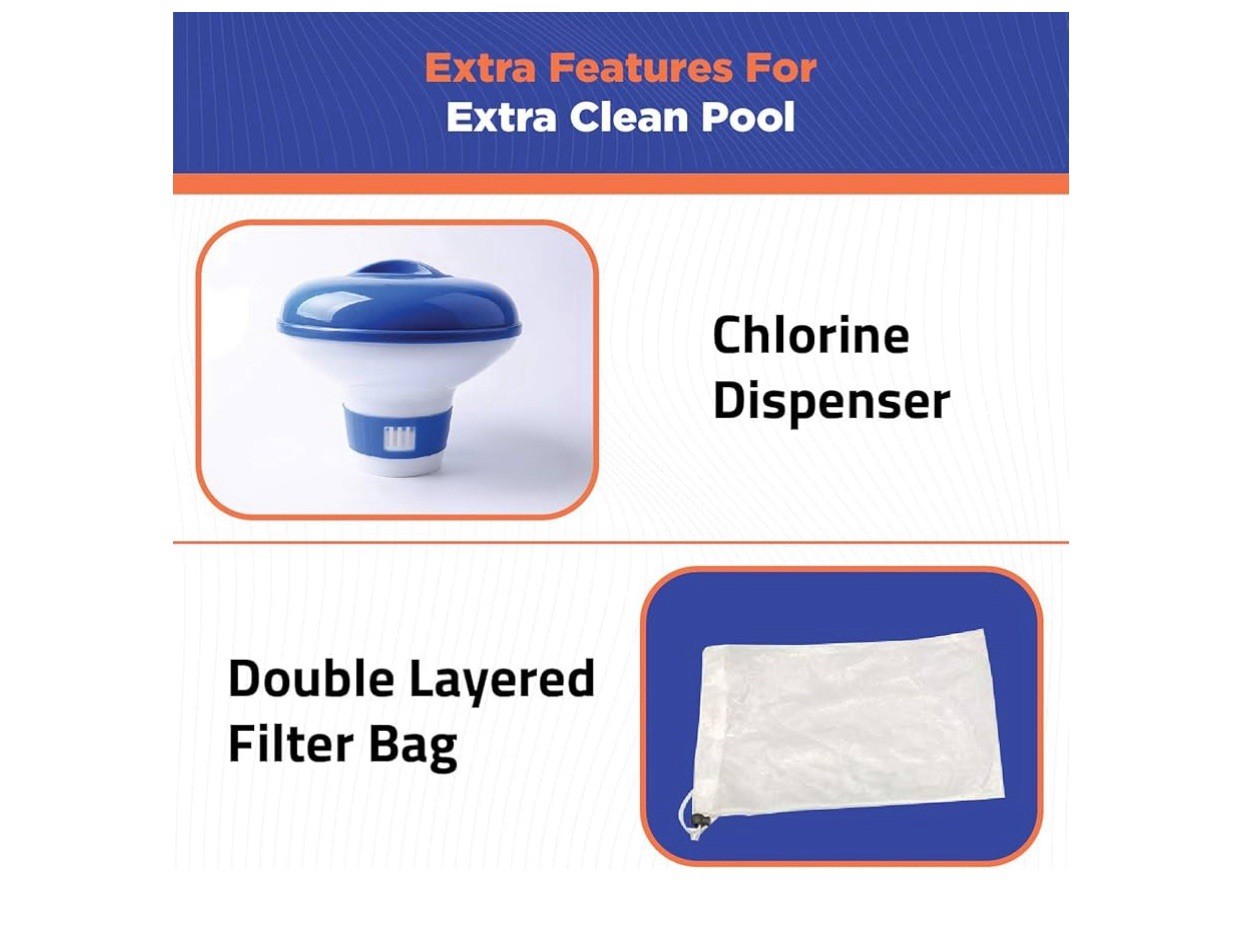 LAZYBOI Zepluxe Portable Hand Held Electric Swimming Pool Handheld Vacuum.