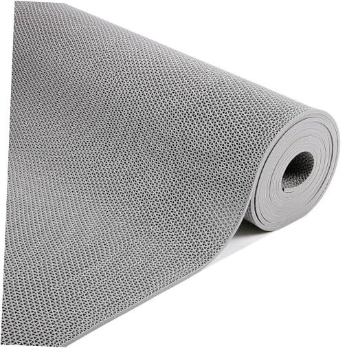 Thick PVC Drainage Floor Mat Non Slip Flooring Mats Swimming Pool 3x10FT Grey