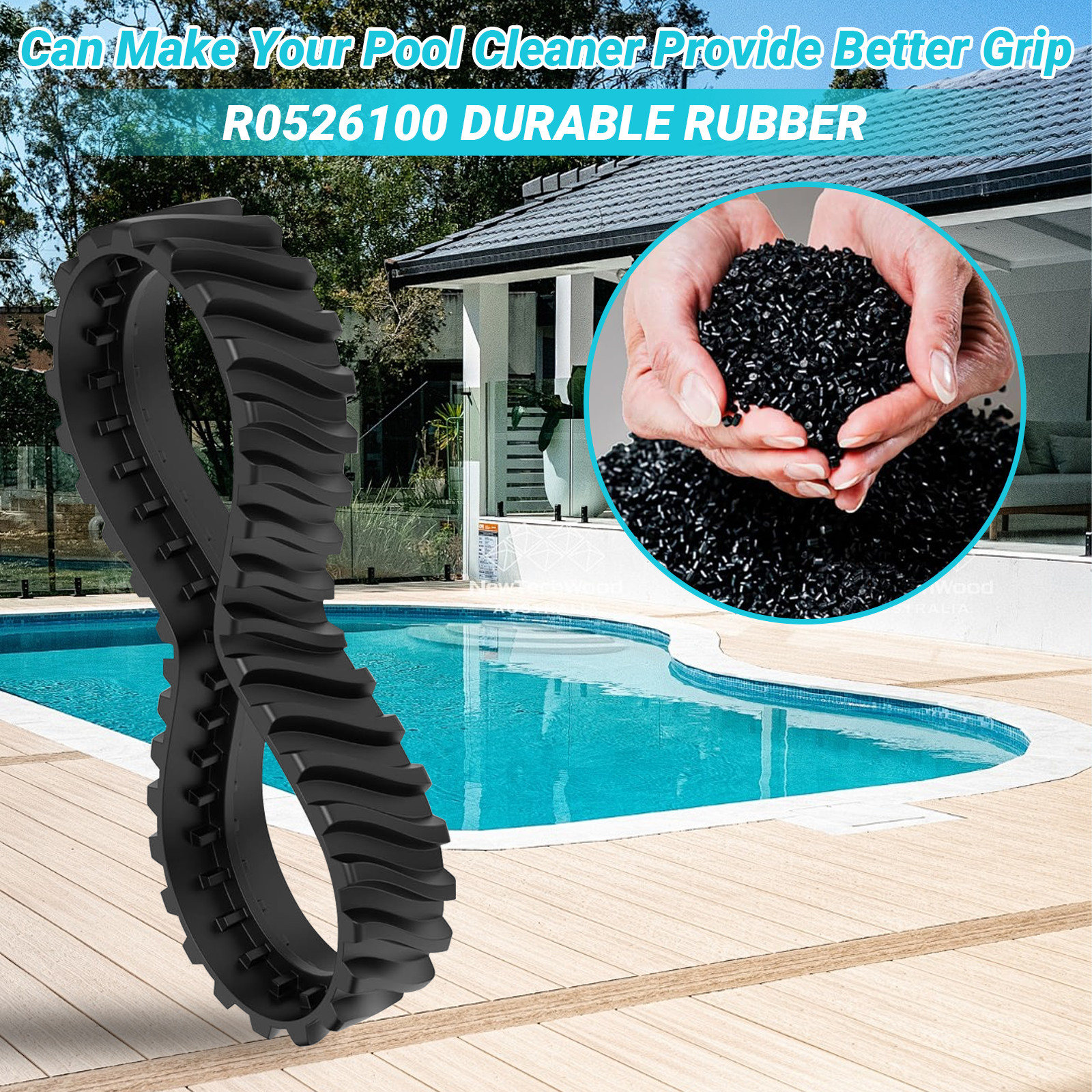 2 PK MX8 MX6 Pool Cleaner Tire Track R0526100 For Zodiac MX8 Elite, MX6 Elite