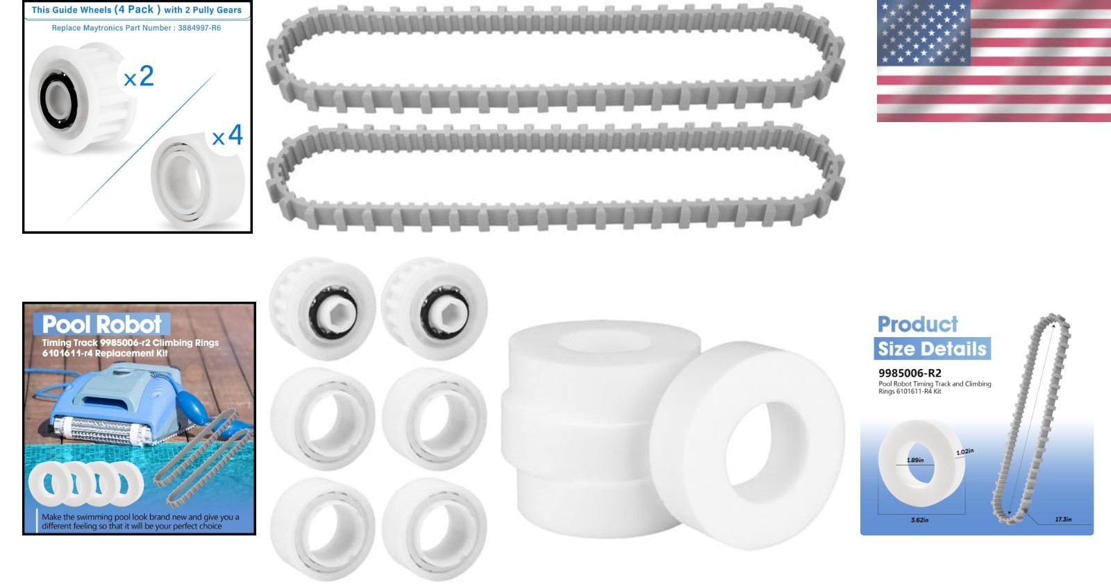 Pool Cleaner Accessories Climbing Ring Replacement 6101611-R4, Timing Track -…