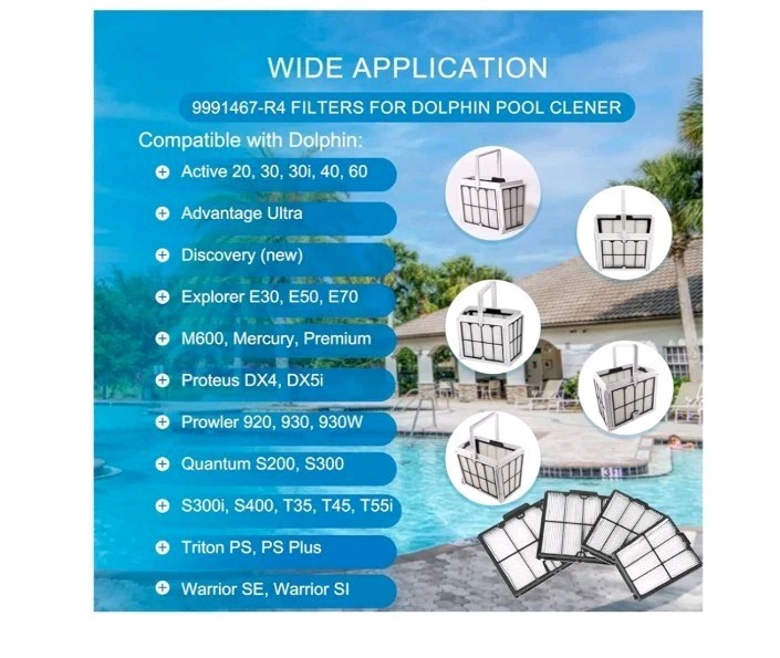 9991467-R4 Ultra-Fine Filter Cartridge Filter Panel for Dolphin Pool Cleaner