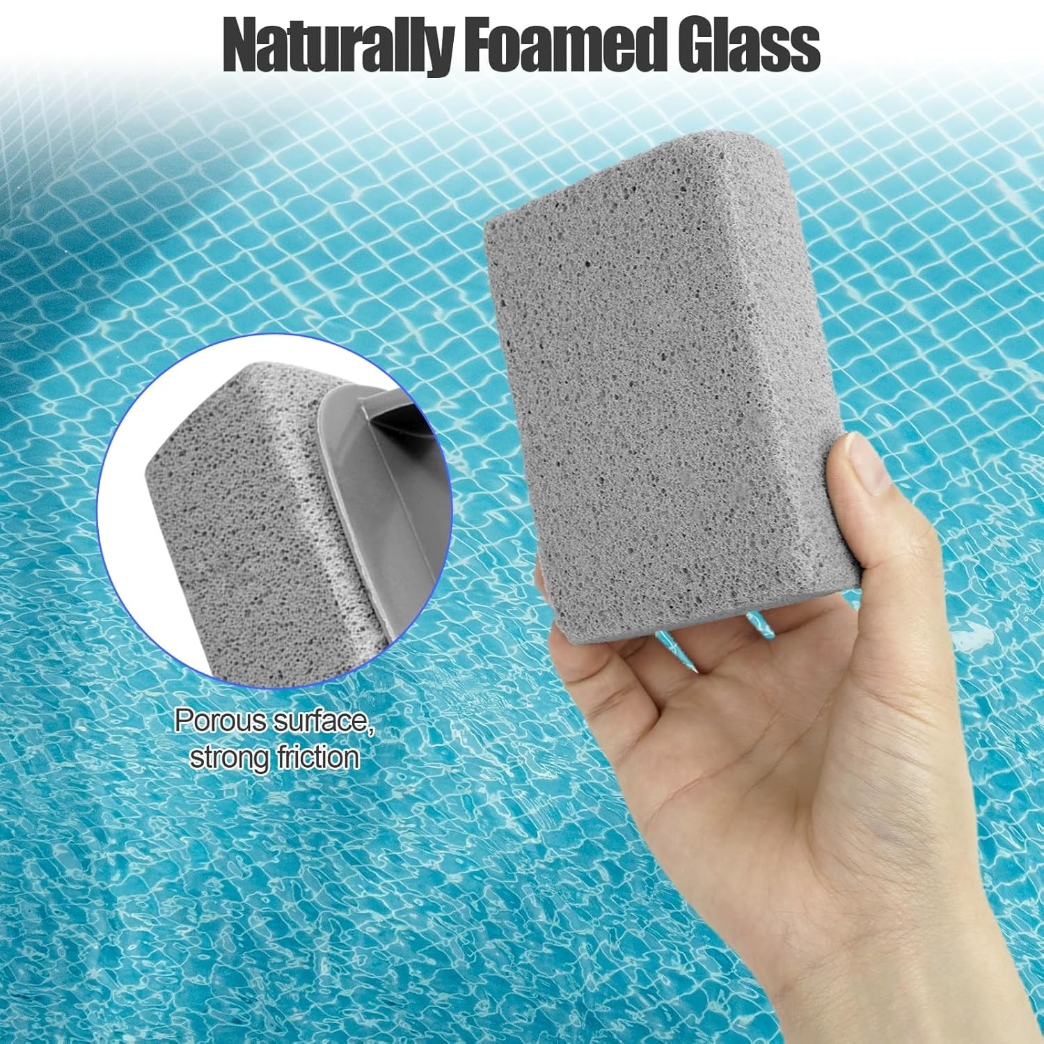 Pool Tile Cleaning Pumice Stone with Handle 6 Pcs New Cleaning Tools for Pools