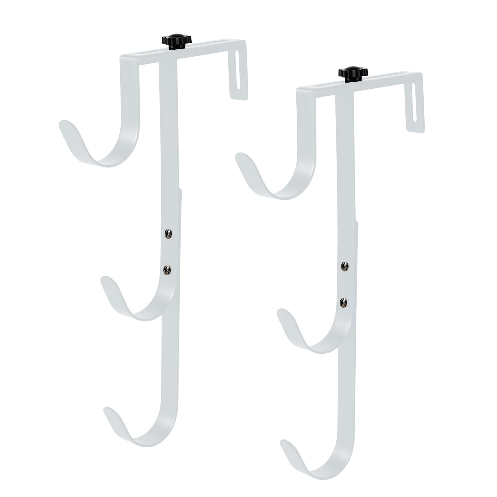 Adjustable Heavy Duty Pool Pole Hangers – 2 Pack, Fence Hooks for Skimmers, Rake