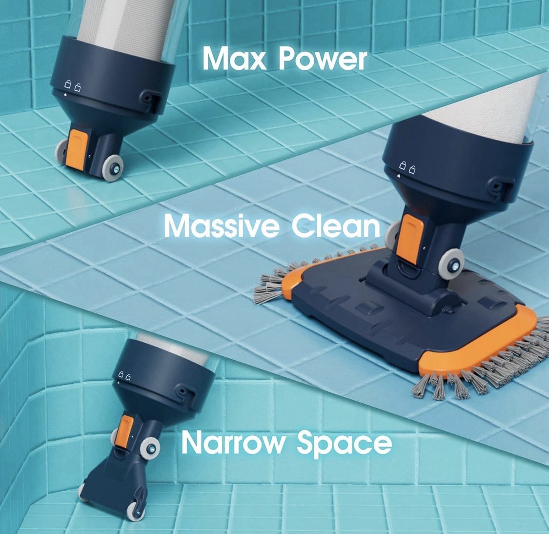 AQUAFYSH Cordless Pool Vacuum 25 Micron Fluff Ultra Fine Filter True Powerful
