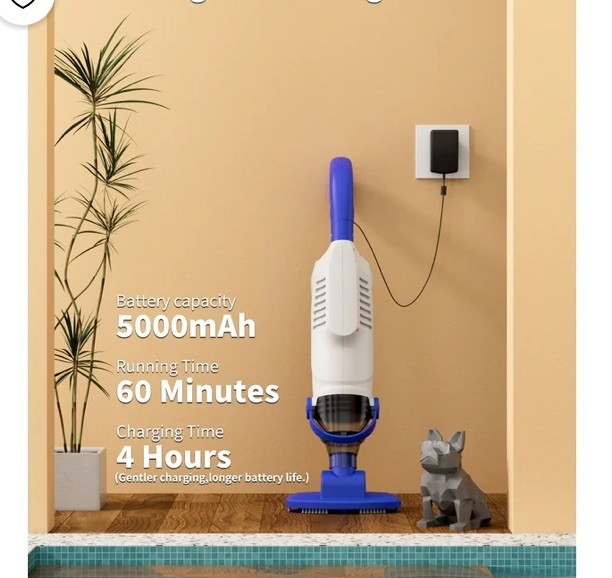 LITTLE SHARK Pool Vacuum For Above Ground Pool, Hot Tub Vacuum 60W Motor @G
