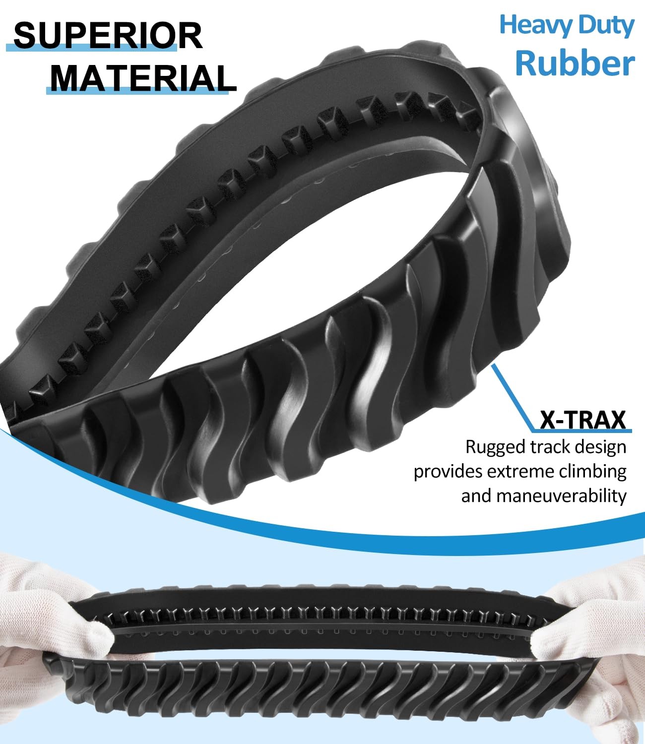 Track Replacement for Zodiac MX6 MX8 Pool Cleaners Heavy Duty Rubber Belts