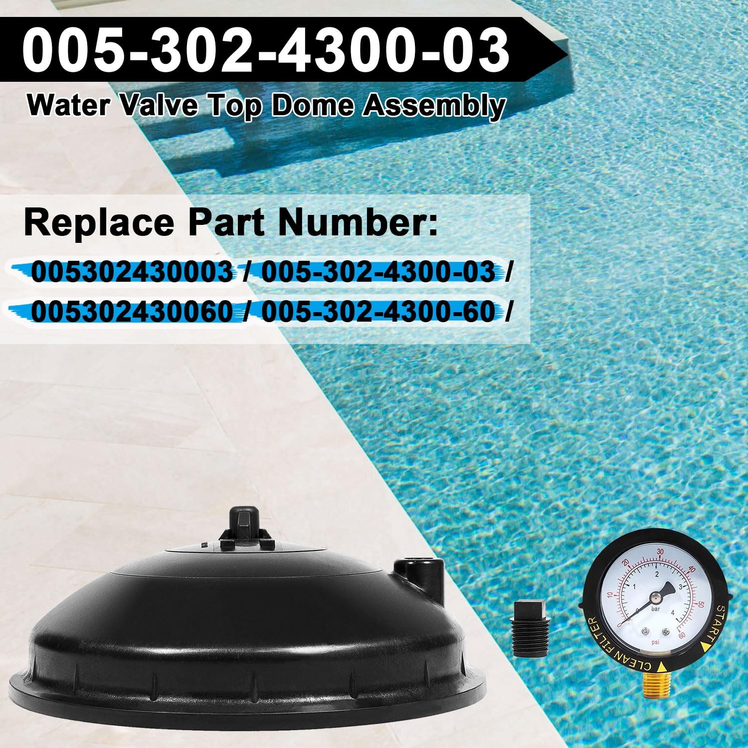 005-302-4300-03 Replace for Paramount Water Valve Top Dome Complete Assembly