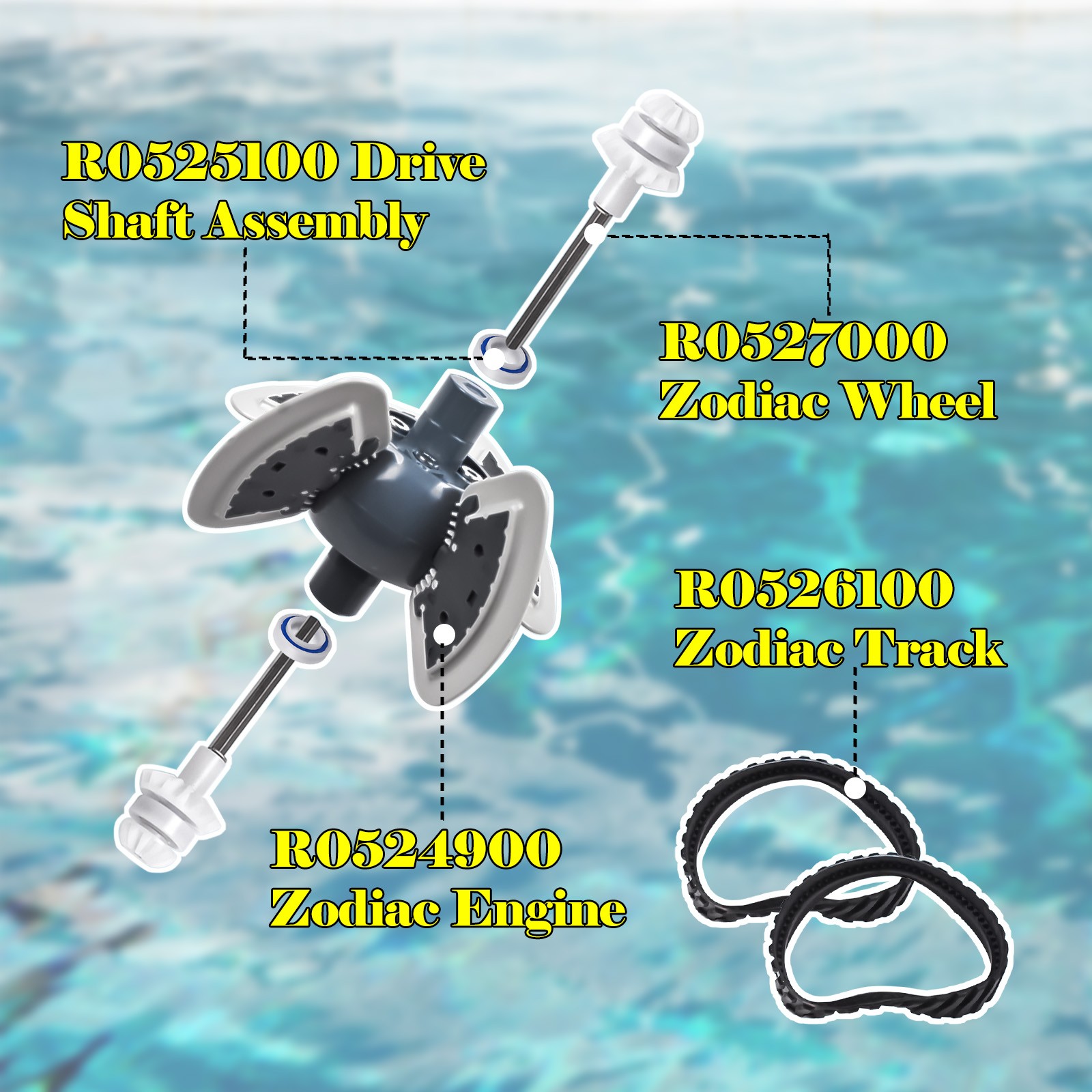 For Zodiac Baracuda MX6 /MX6 Elite /MX8 / MX8 EliteReplaces # R0524900 R0525100