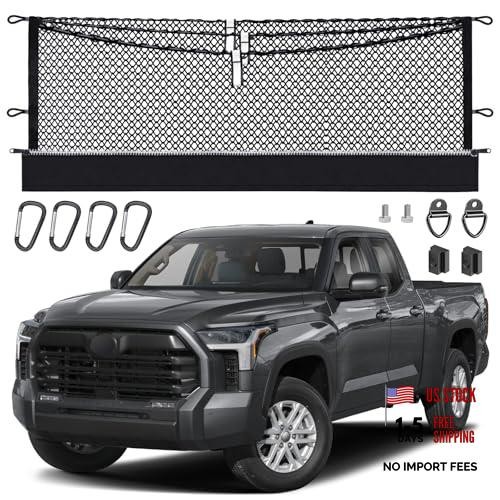 3-Layer Cargo Net Zipper Bag Truck Bed Net for for Toyota Tundra 2007-2026