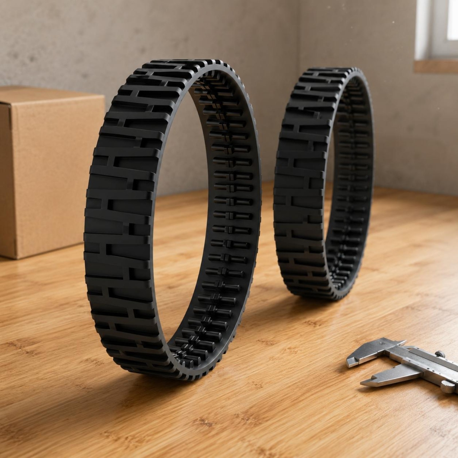 2 Pieces Black Replacement Tire Molded Vehicle Part Lightweight