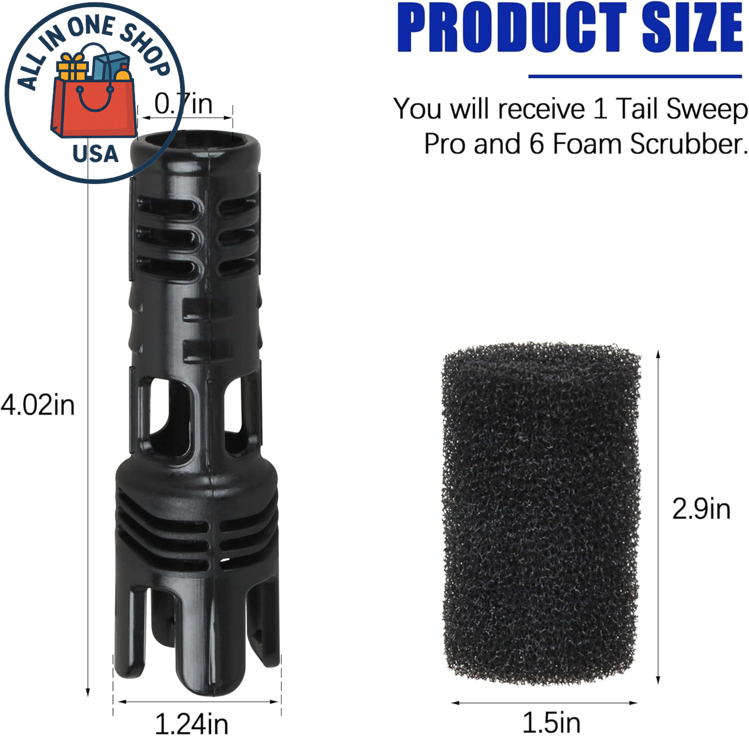 Polaris Pool Sweep Tail Scrubber Replacement Foam Parts for Models 180-3900