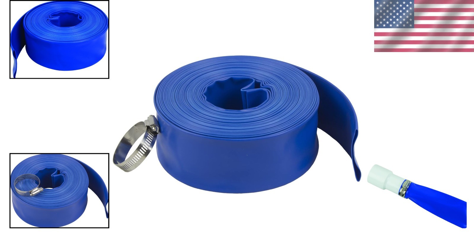1.5-Inch x 50-Feet Pool Backwash Hose – Perfect for Cleaning & Draining