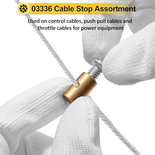03336 Cable Stop Assortment, 24 Pack Universal fit Control Cables, Push-pull